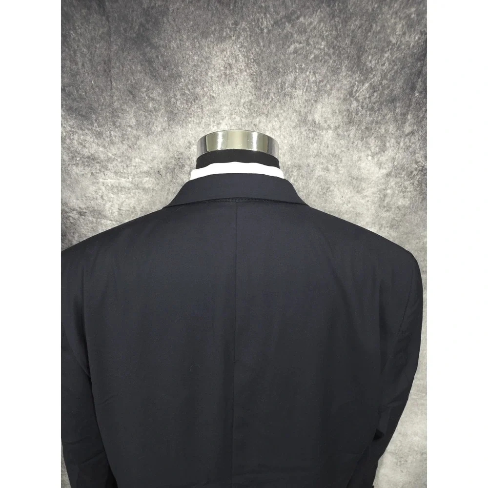 Vtg Hart Schaffner Marx Sports Coat Mens 46R Blue Blazer Jacket 2 Metal‎ Buttons